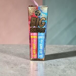 W7 Big Shots Hot Shot & Ice Shot Lip Plumping Oil Duo - Pink & Blue